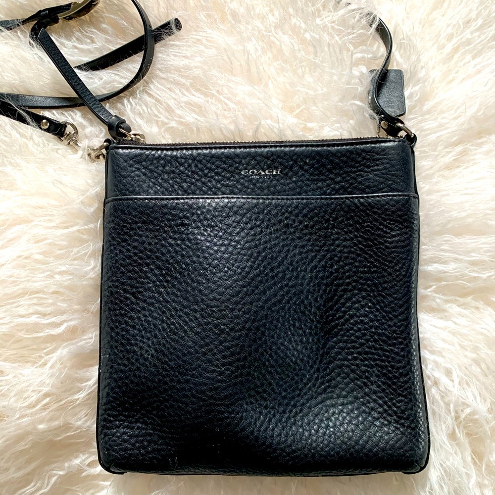 Coach Black Pebbled Leather Crossbody Bag